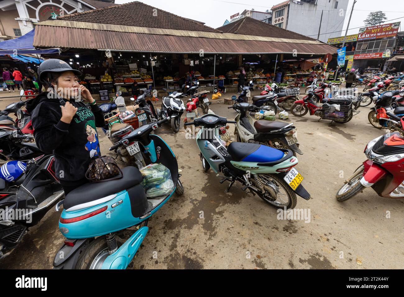 The Sapa Market in north of Vietnam Stock Photo