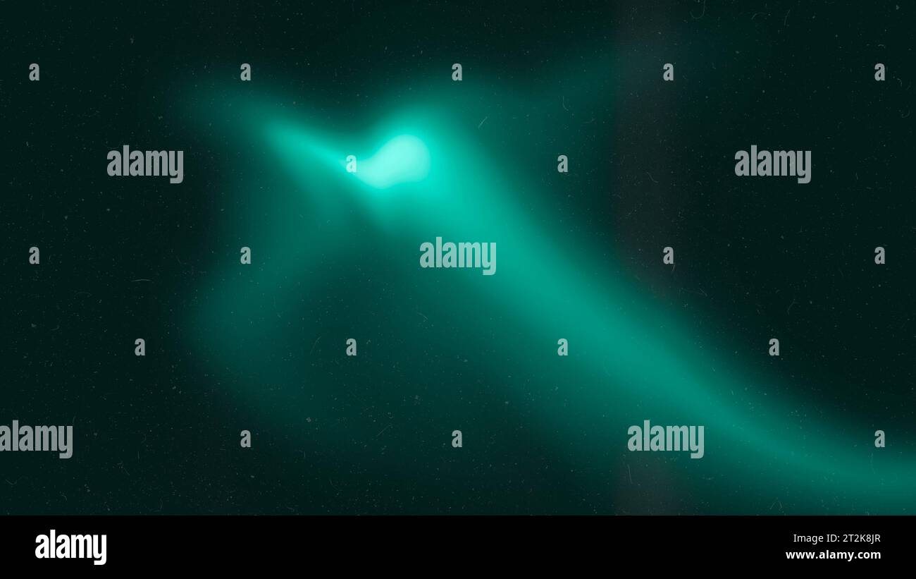 Green emerald color gradient grainy background. Illuminated spots on