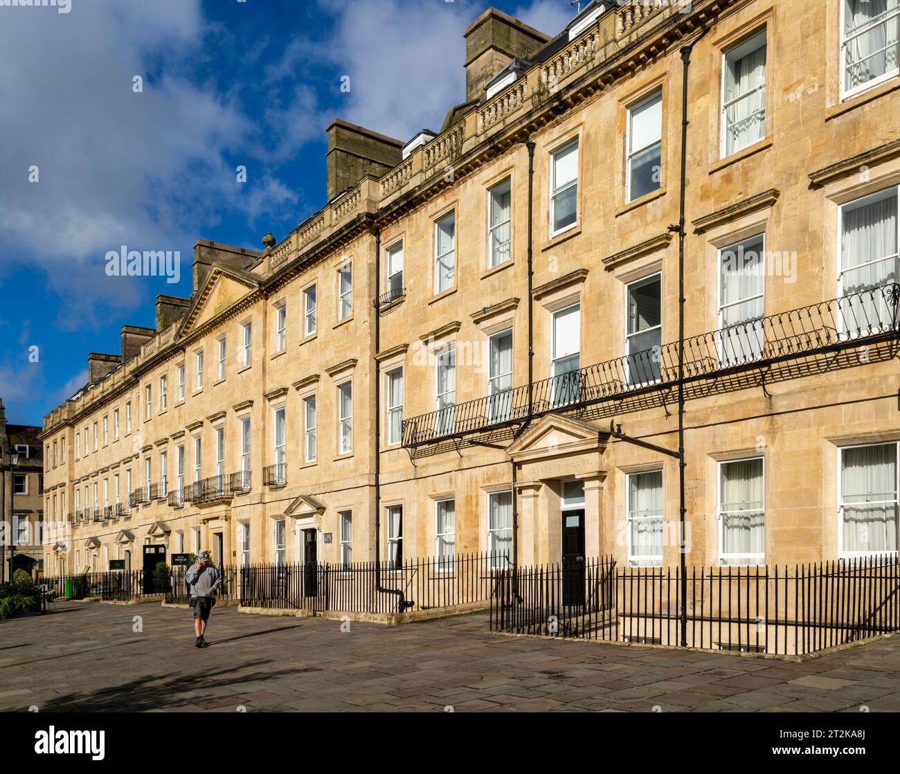 Georgian architecture buildings in South Parade, Bath, North East Somerset, England, UK Stock Photo