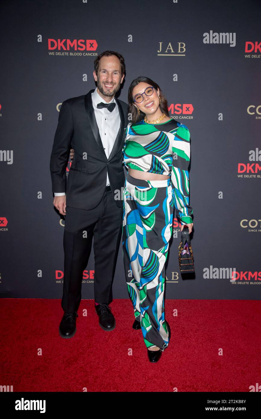 New York, United States. 19th Oct, 2023. Kevin Shapiro and Marcela Alcala attend the DKMS Gala 2023 at The Cipriani Wall Street in New York City. (Photo by Ron Adar/SOPA Images/Sipa USA) Credit: Sipa USA/Alamy Live News Stock Photo