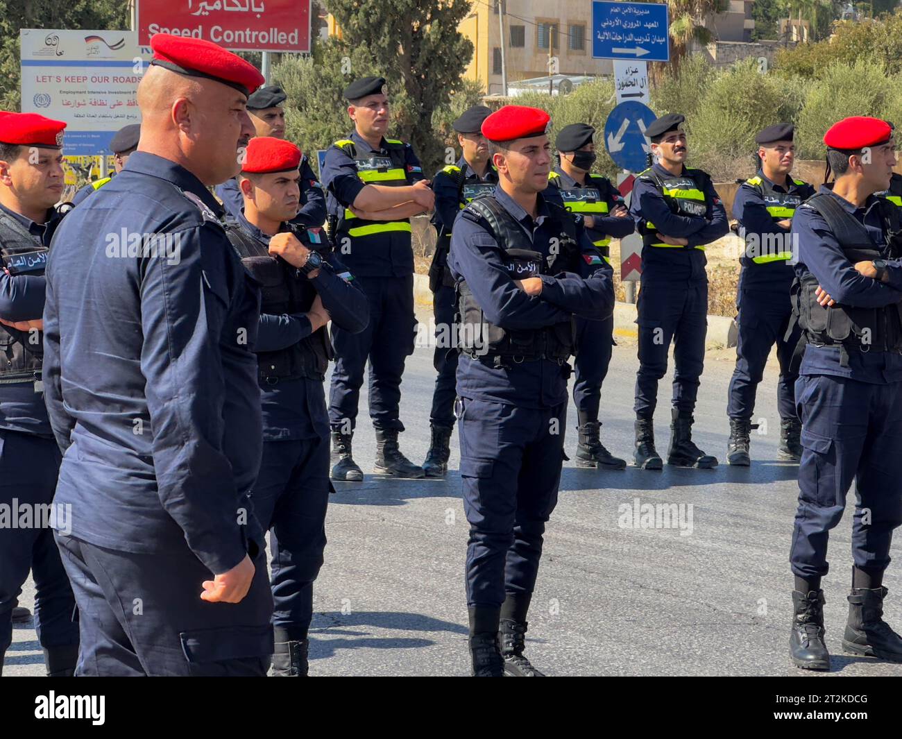 October 20, 2023 Amman, Jordan. 20 October 2023. Jordanian security