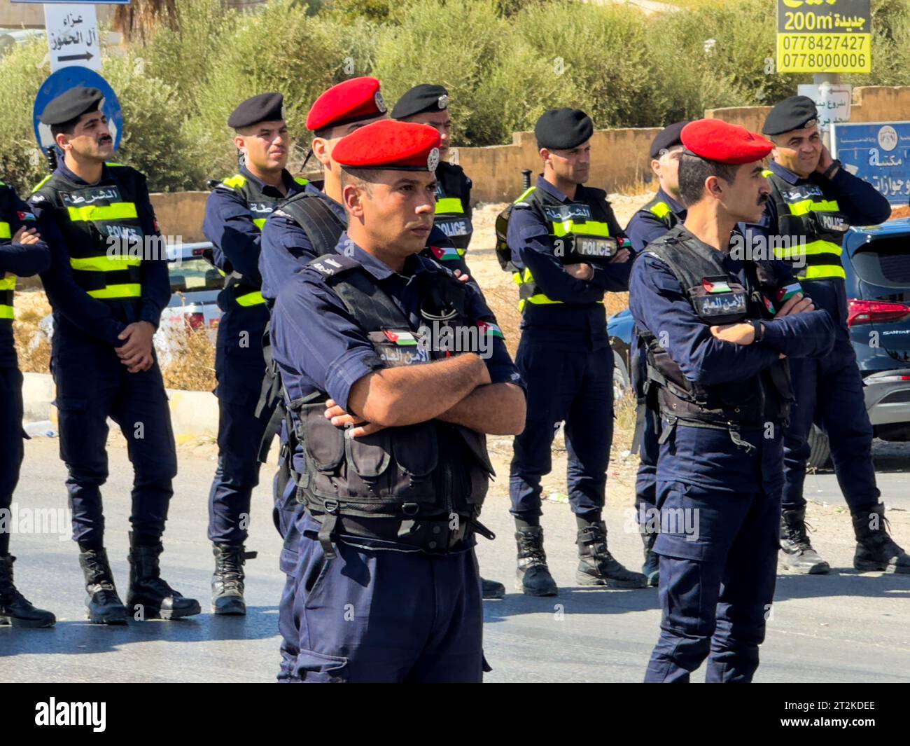 October 20, 2023 Amman, Jordan. 20 October 2023. Jordanian security
