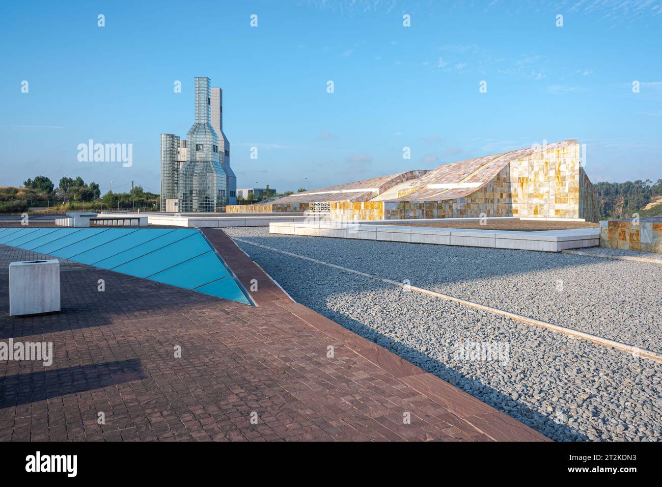 detail of the city of culture, cultural architectural complex in Santiago de Compostela. Galicia, Spain. Stock Photo