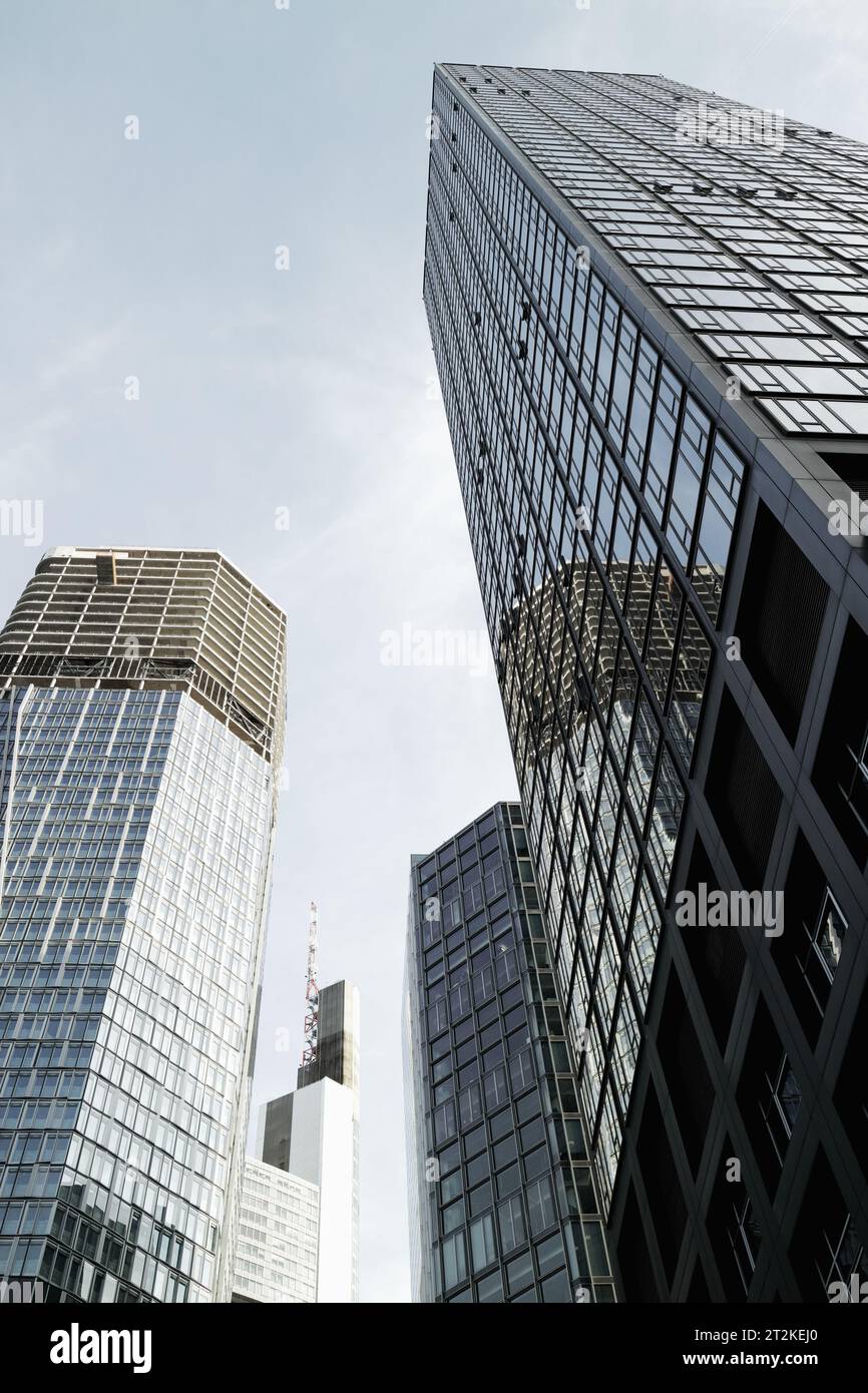 Frankfurt Skyscraper In Banking District Stock Photo - Alamy