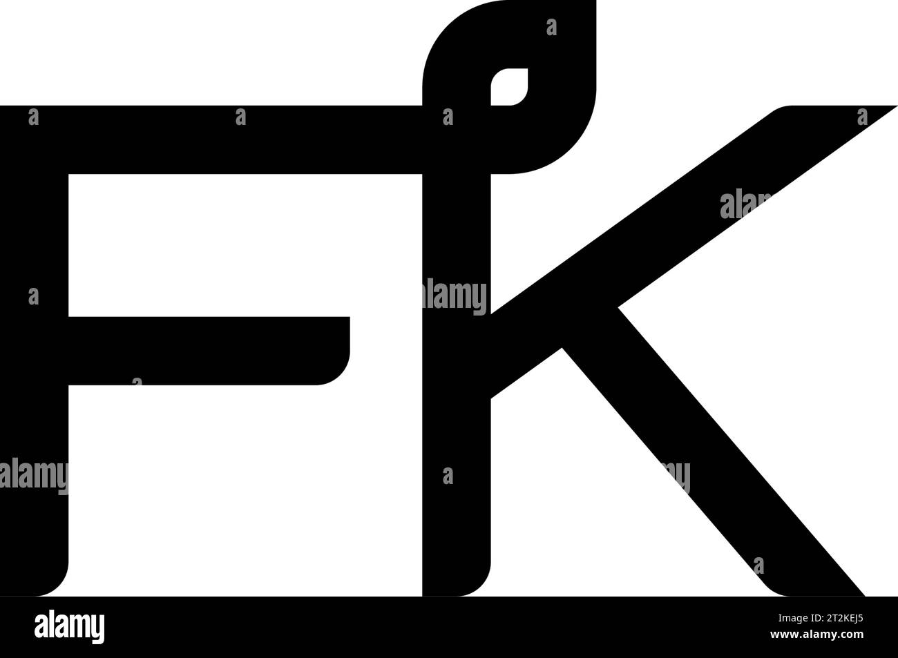 FK logo, FK Monogram, Initial FK Logo, Letter FK logo, Icon, Vector Stock Vector