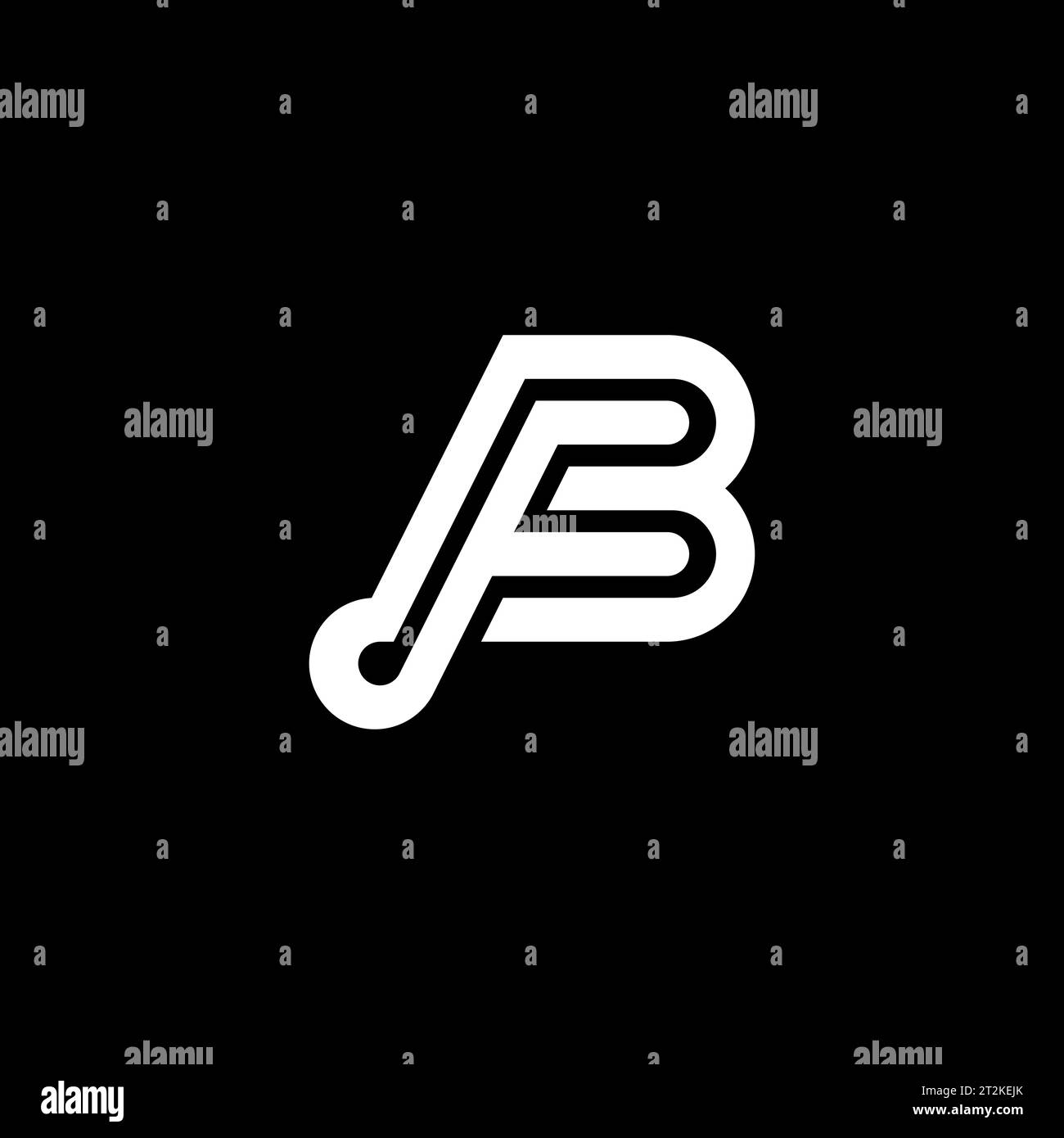 FB BF Logo, FB BF Monogram, Initial BF FB Logo, Letter BF FB Logo, Icon, Vector Stock Vector