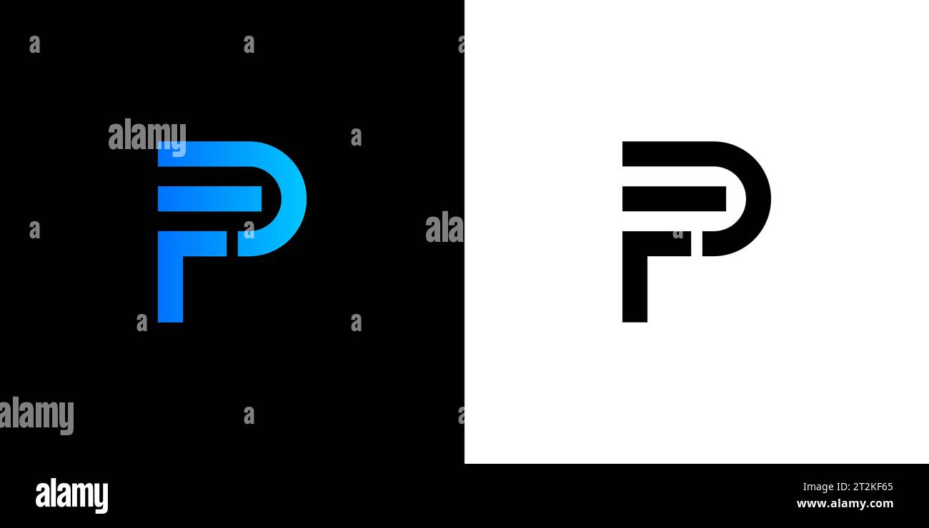 FP PF Logo, FP PF Monogram, Initial PF FP Logo, Letter PF FP Logo, Icon, Vector Stock Vector
