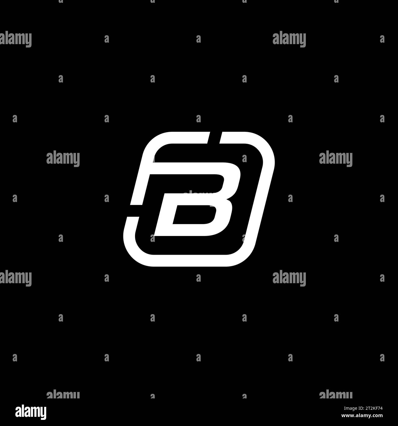 FB logo, FB Monogram, Initial FB Logo, Letter FB logo, Icon, Vector Stock Vector