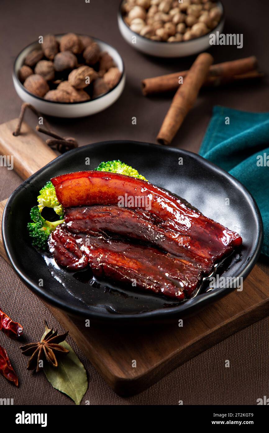 Braised Pork Belly, Shandong cuisine Stock Photo