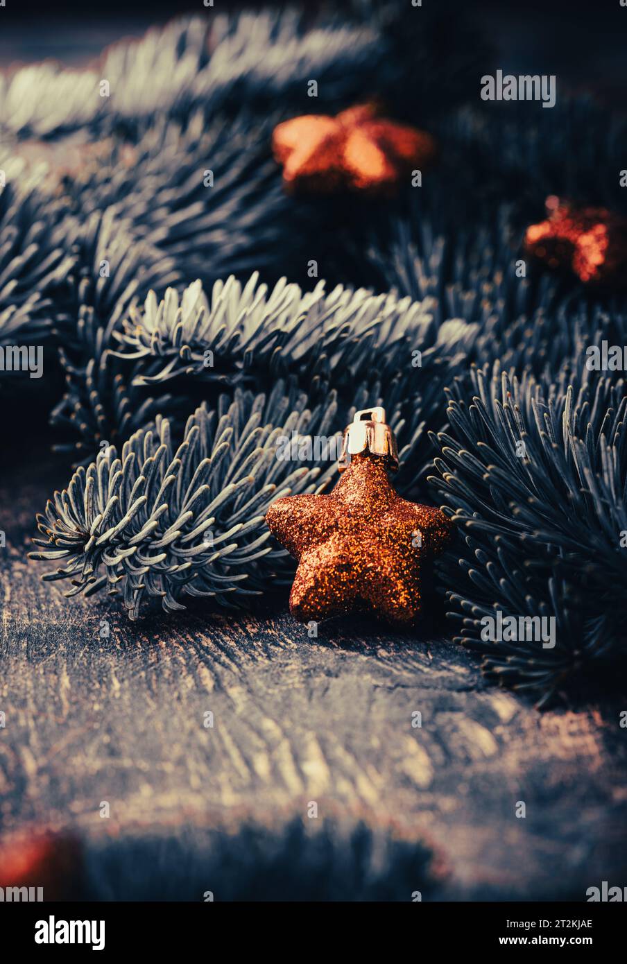 Christmas and New Year background with fir tree Stock Photo - Alamy