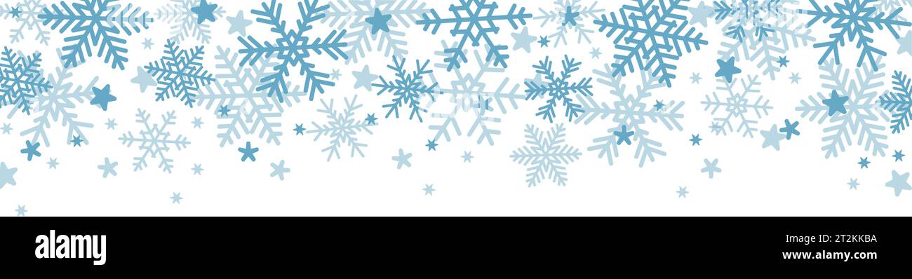 christmas snowflake border isolated vector illustration Stock Vector ...