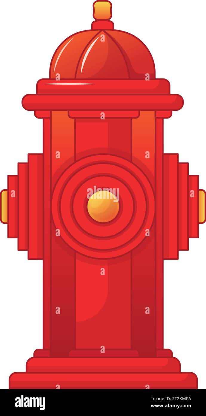 Vector Red Fire Hydrant Stock Vector