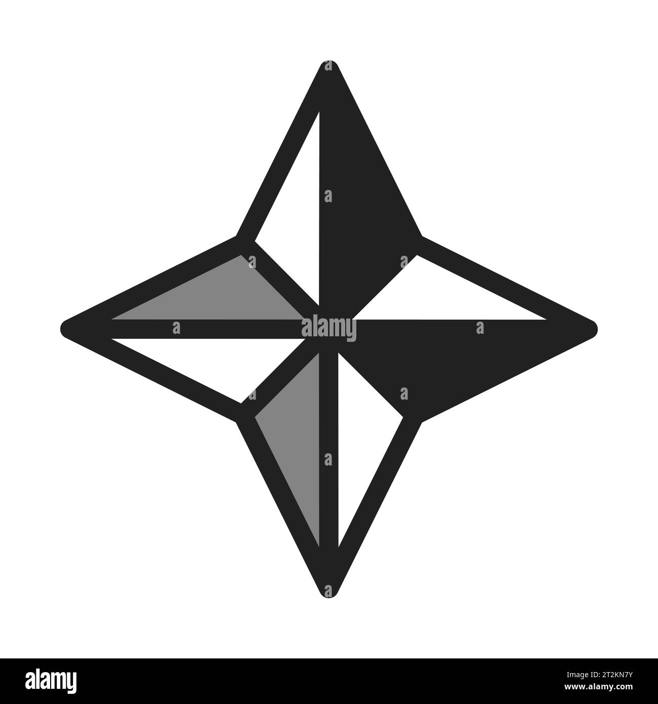 Sparkle blink black and white 2D cartoon object Stock Vector