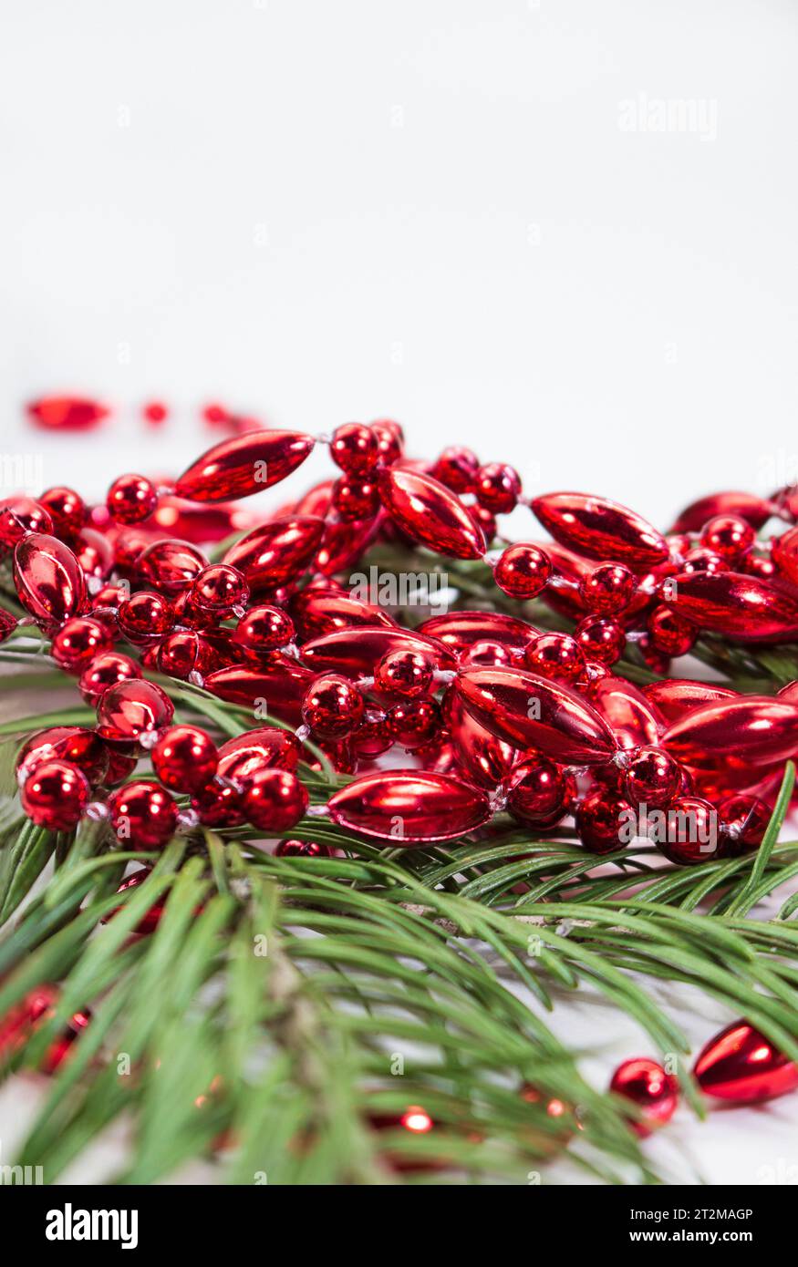 Scarlet Red Wood Bead Garland - Christmas Garlands - Christmas and Winter -  Holiday Crafts