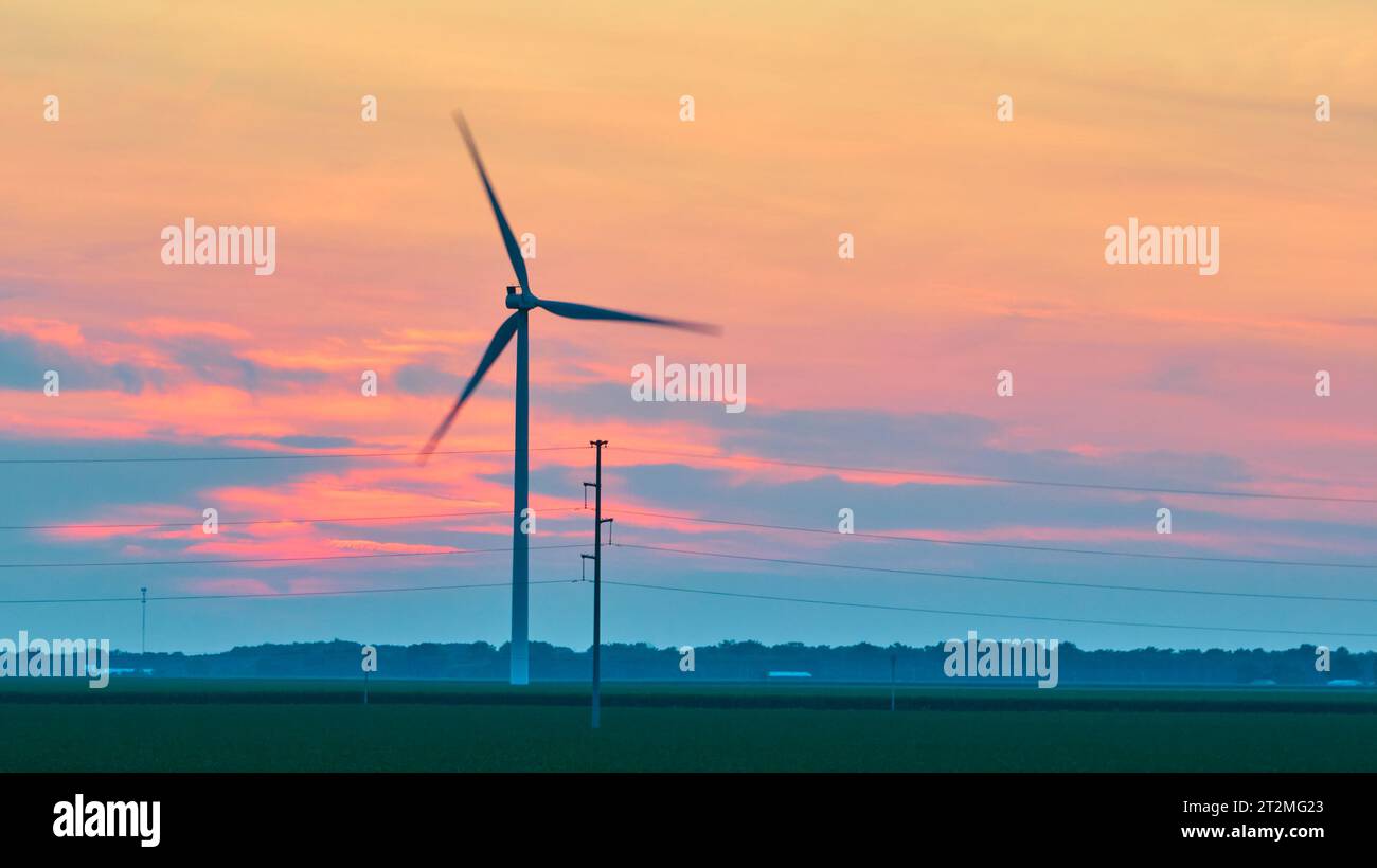 Wind turbine blades spinning aerial hi-res stock photography and images ...