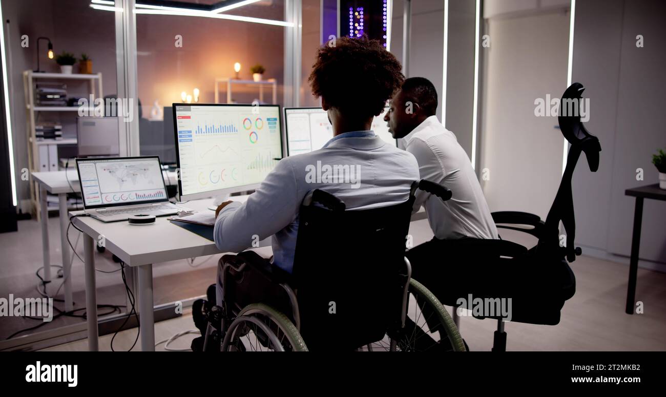 Data Analyst Using Data Analytics KPI Dashboard Stock Photo