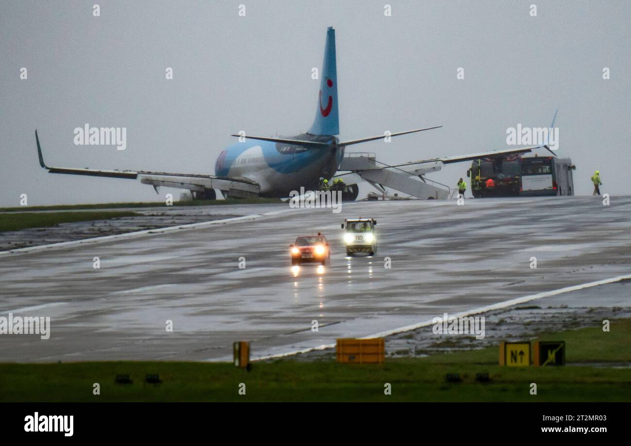 Emergency Services At The Scene After A Passenger Plane Came Off The ...