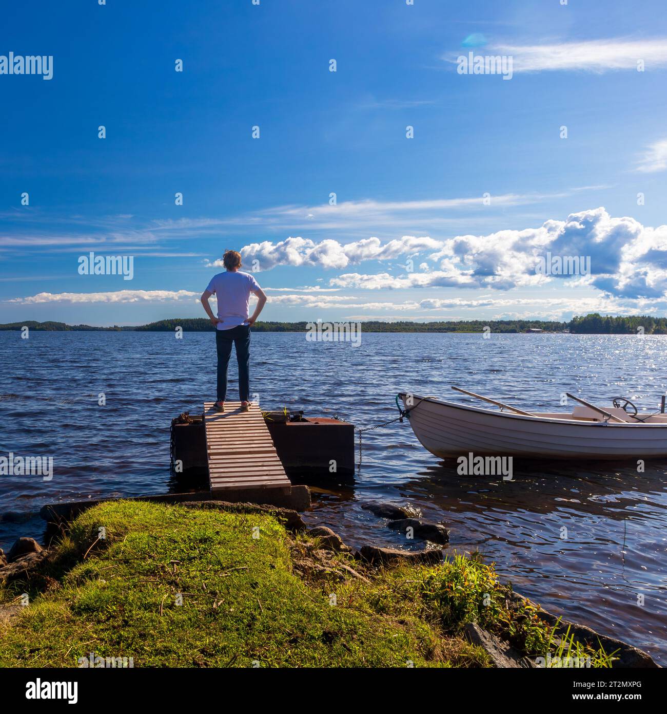 Calming swedish landscape Stock Photo