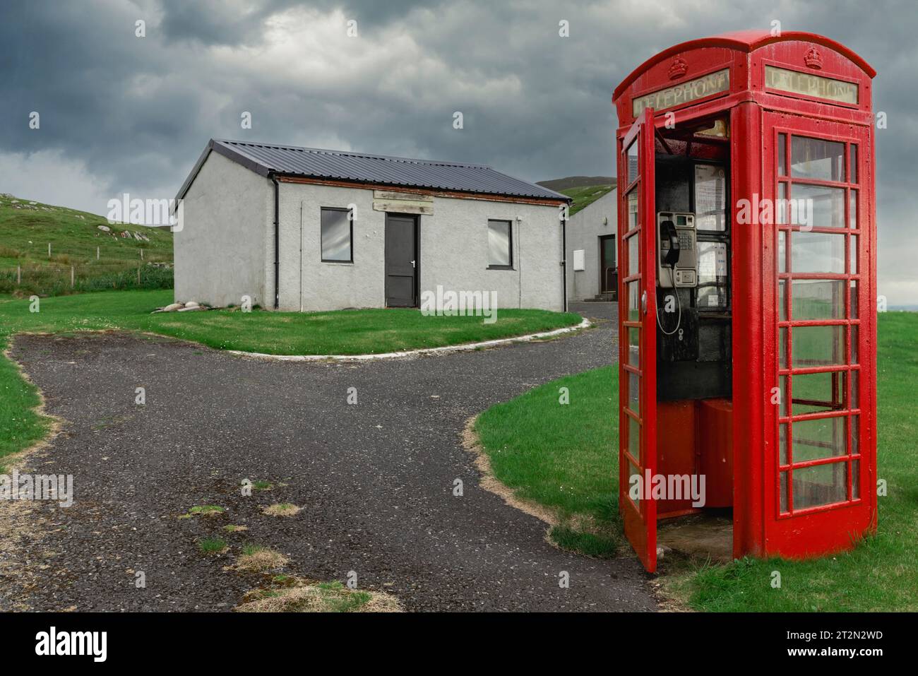 The former post office of Scarista, Isle of Harris, Scotland. Stock Photo