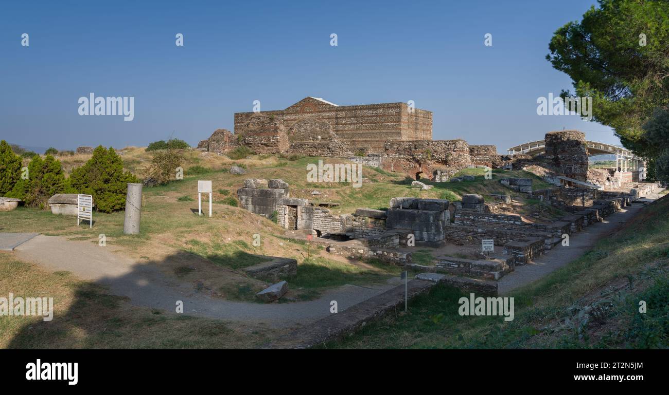 Sunset time in the ancient city of Sardes or Sardeis. The city of Sard, the capital of the Lydians. Turkey's most famous ancient cities.  Salihli dist Stock Photo