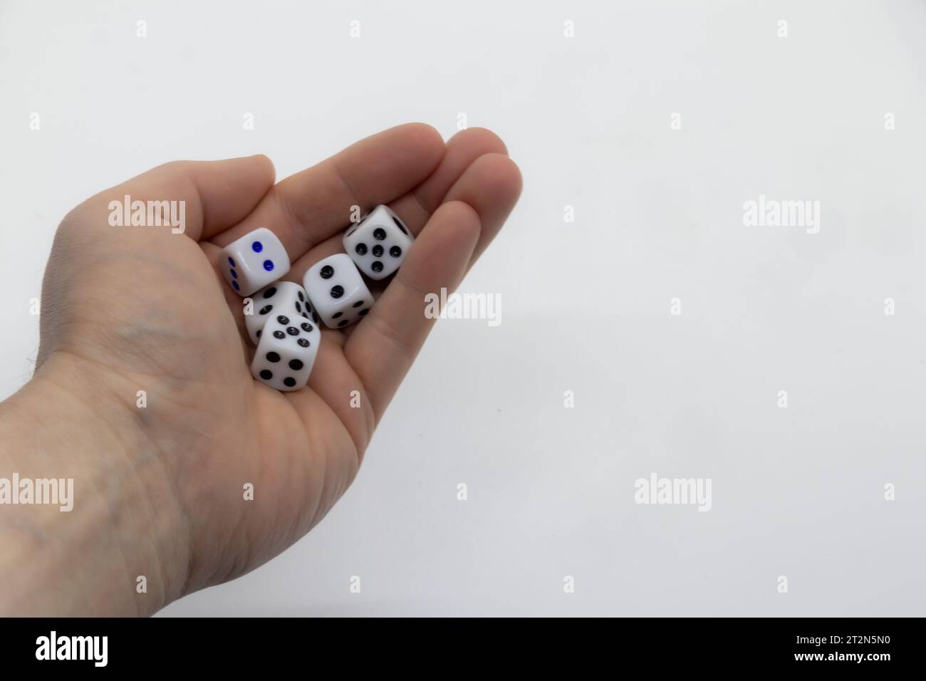 dices isolated on white background Stock Photo