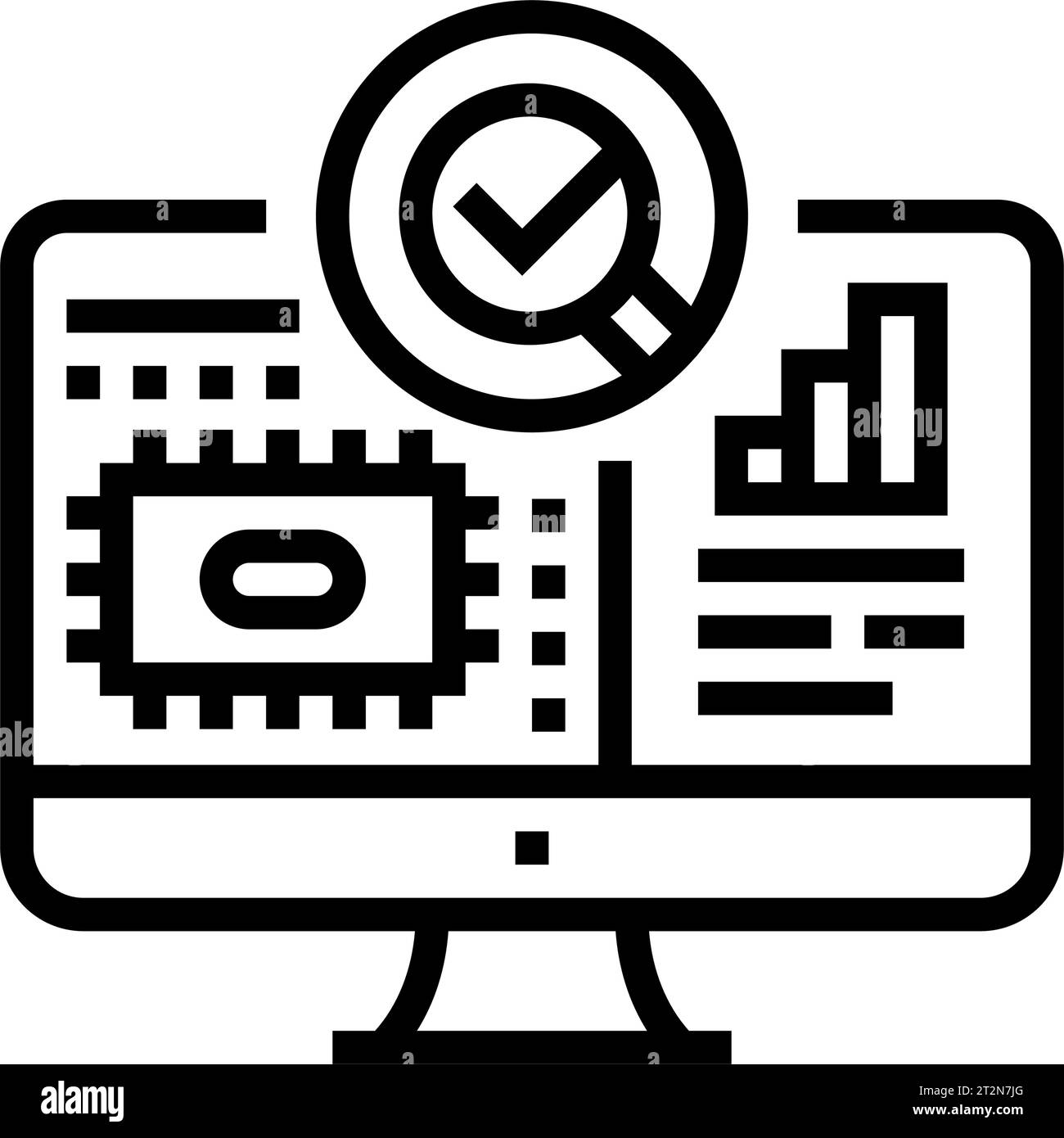 sensor calibration electronics line icon vector illustration Stock