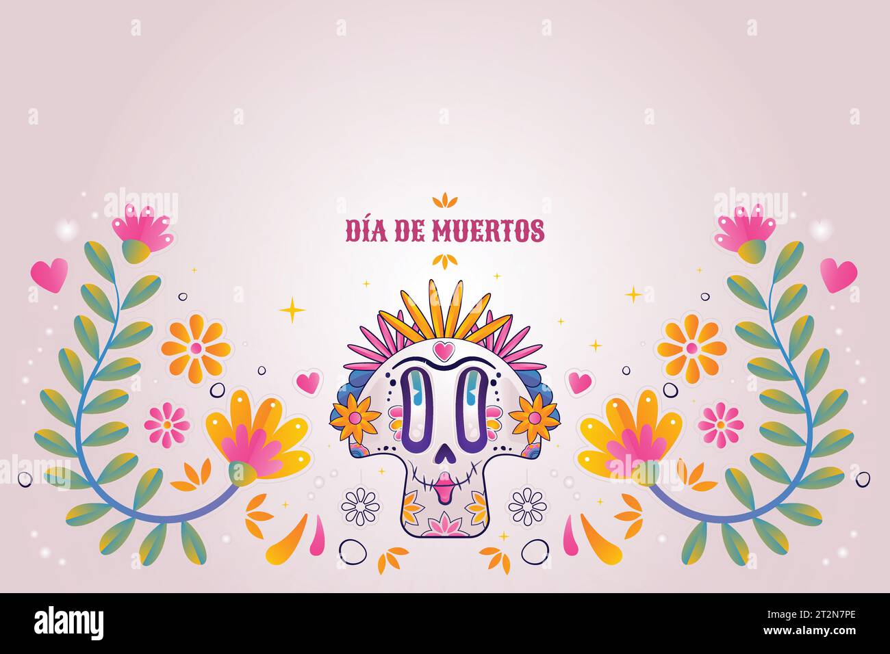 gradient background dia de muertos celebration design vector illustration Stock Vector