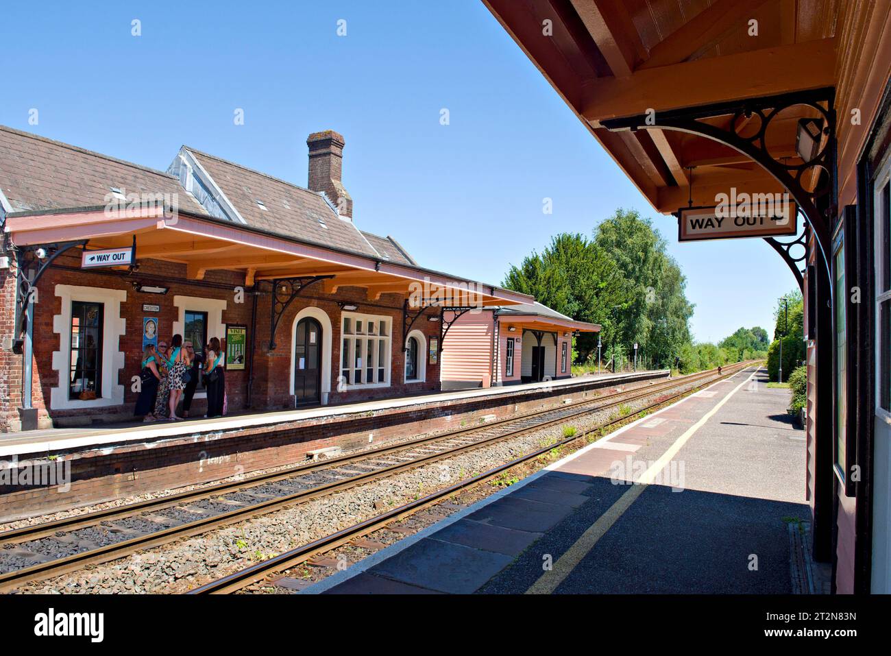 Crediton Railway Station, opened in 1851, serving the town of Crediton ...