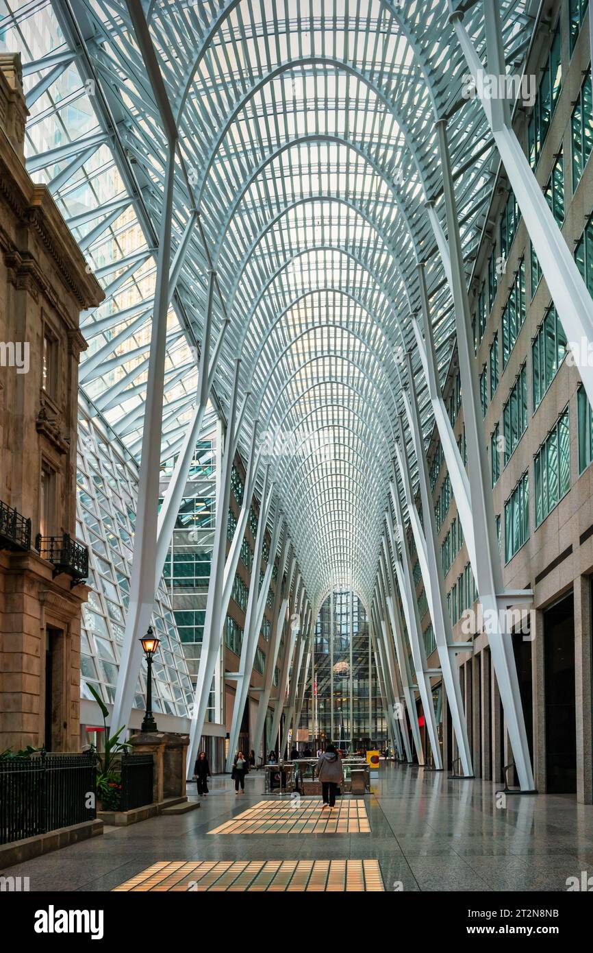 The beautiful Brookfield Place in downtown Toronto, Ontario, Canada. Stock Photo