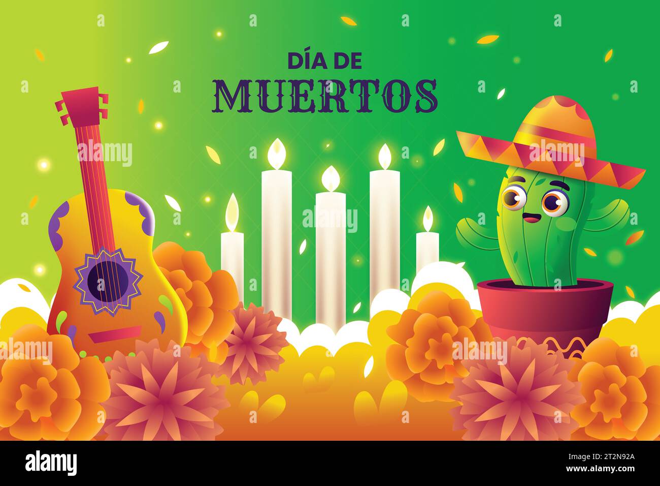 gradient background dia de muertos celebration design vector illustration Stock Vector