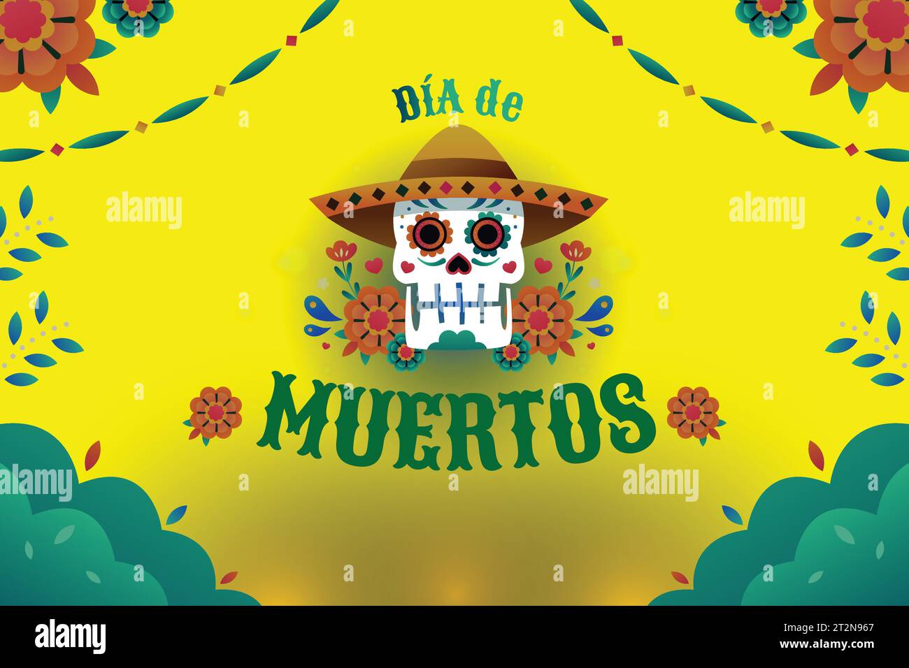 gradient background dia de muertos celebration design vector illustration Stock Vector