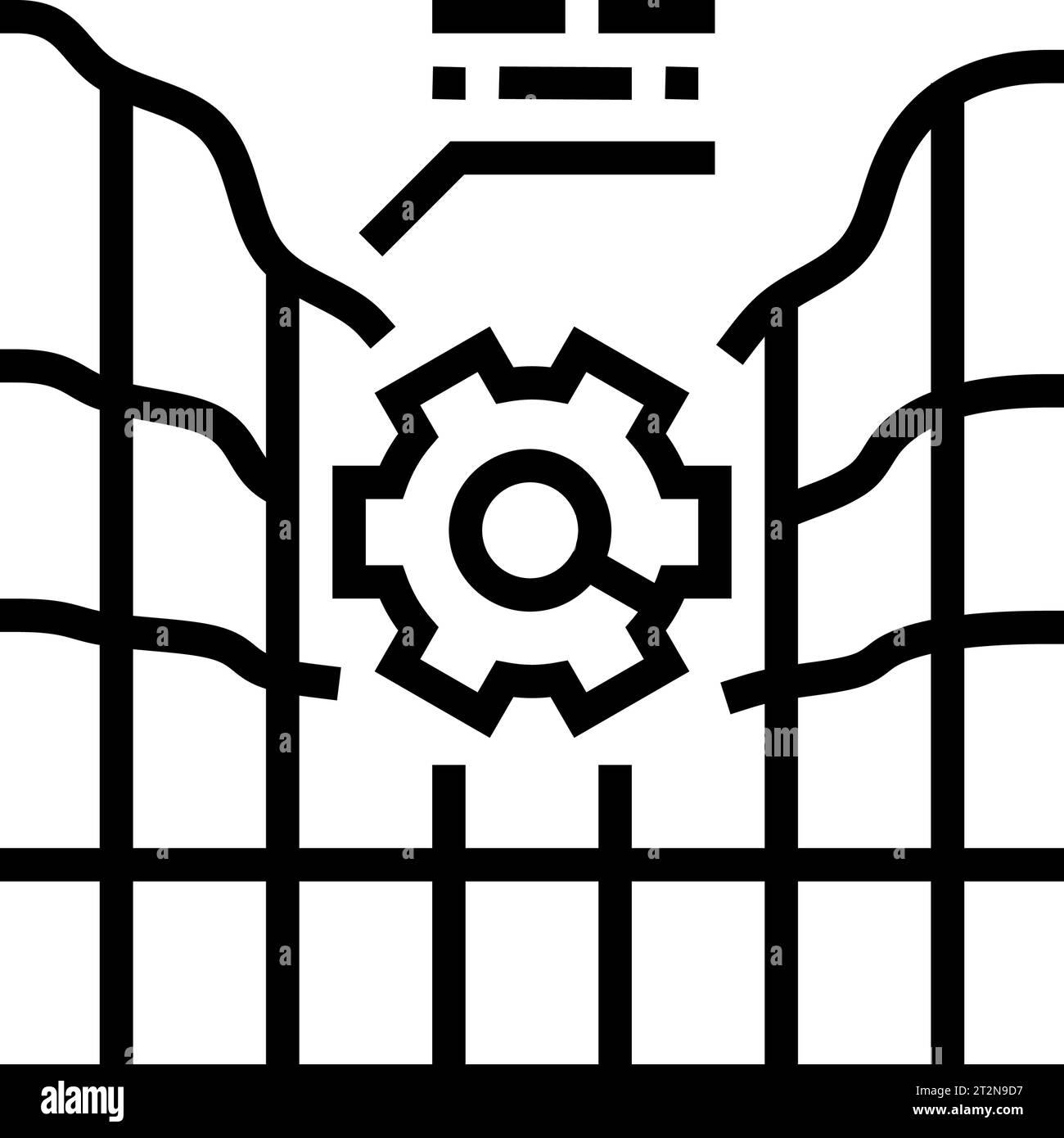 water quality testing hydrogeologist line icon vector illustration
