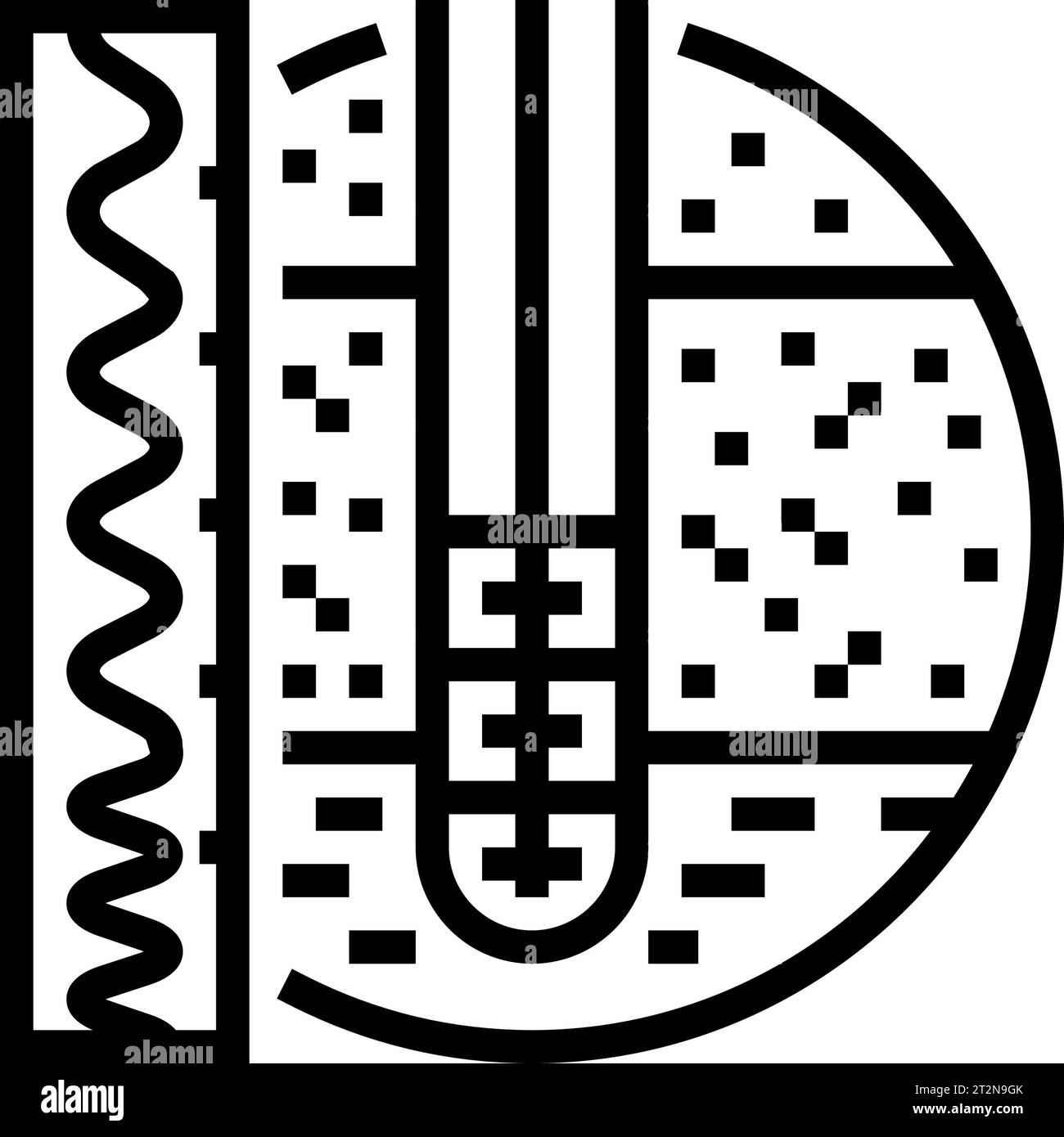 soil percolation hydrogeologist line icon vector illustration Stock ...