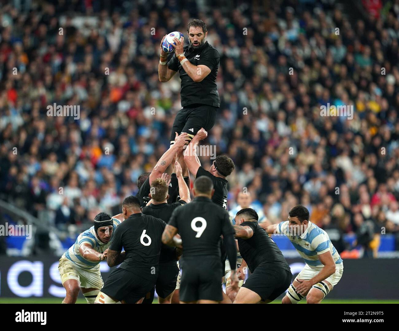 Rugby world cup a new zealand line out hi-res stock photography