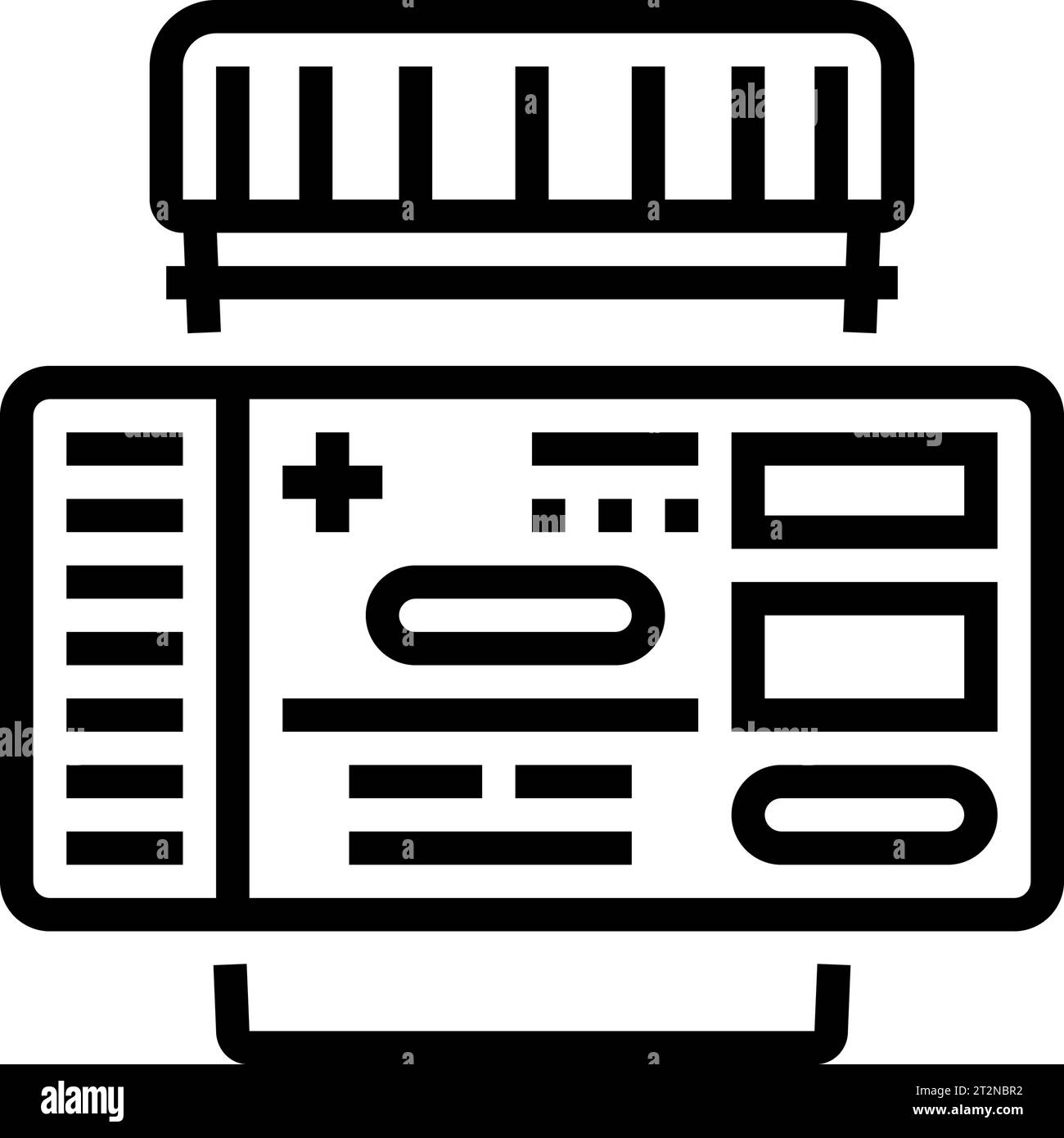 prescription label pharmacist line icon vector illustration Stock