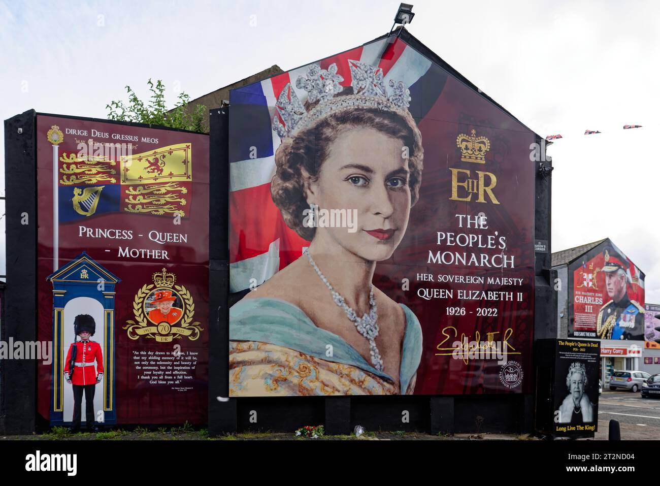 Royalist display, Shankill Road, Belfast Stock Photo