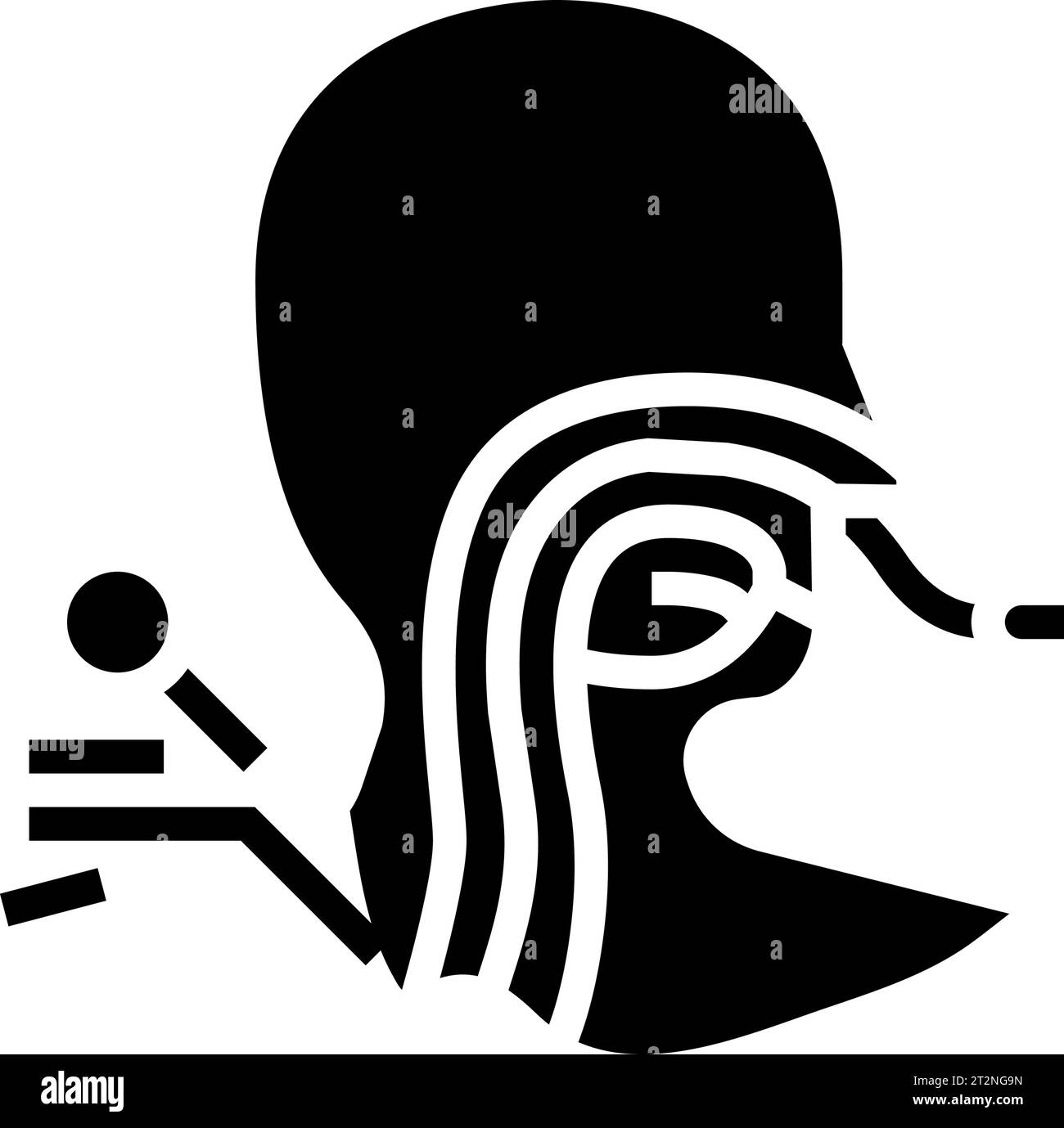 endoscopic procedure gastroenterologist glyph icon vector illustration