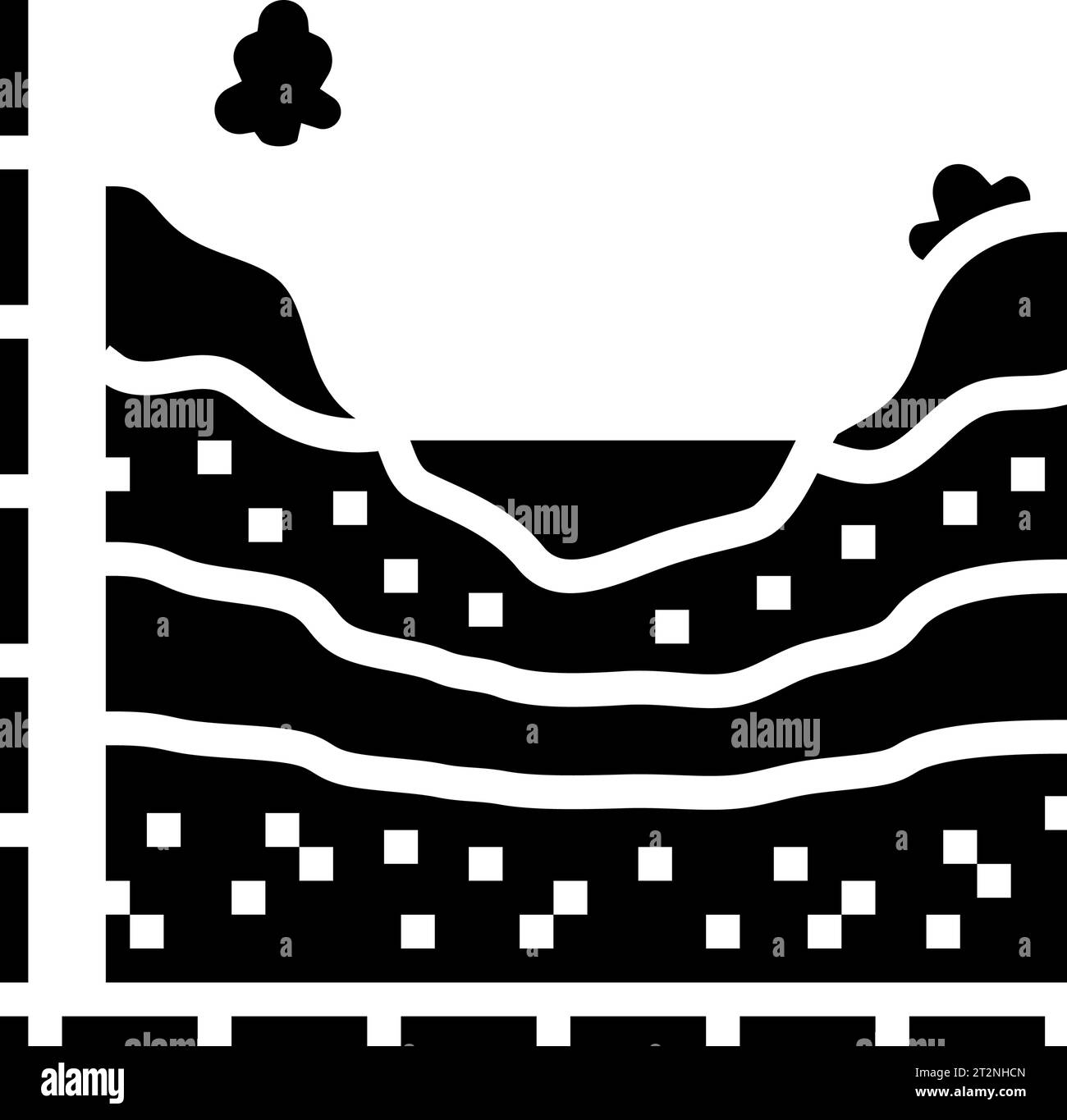 groundwater flow hydrogeologist glyph icon vector illustration Stock ...