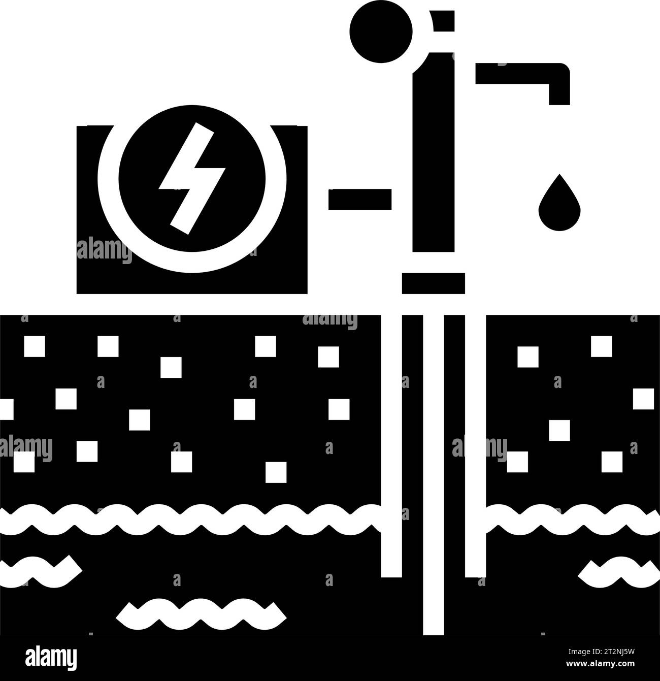 groundwater sampling hydrogeologist glyph icon vector illustration