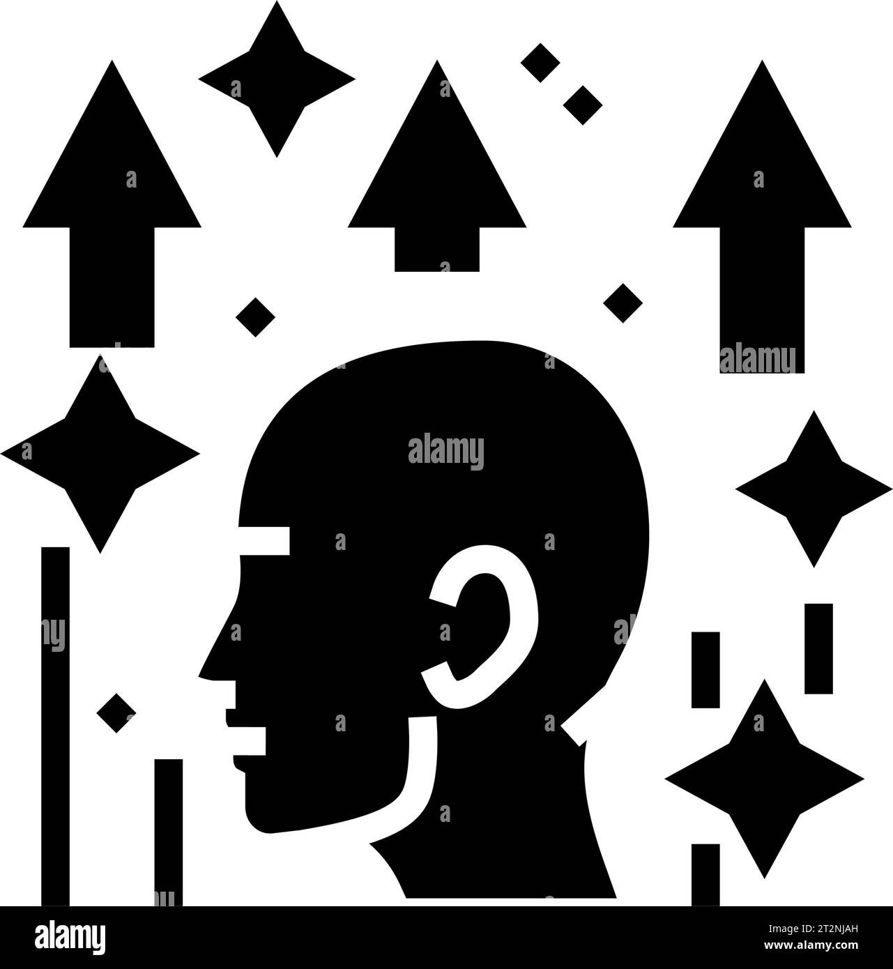 Motivation black glyph icon Cut Out Stock Images & Pictures - Alamy