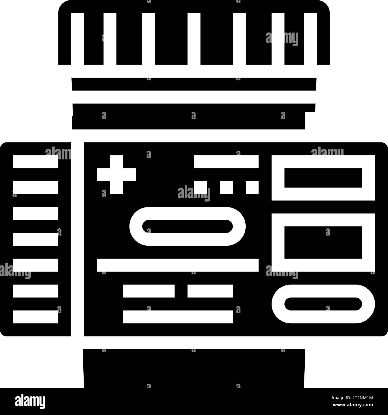 prescription label pharmacist glyph icon vector illustration Stock