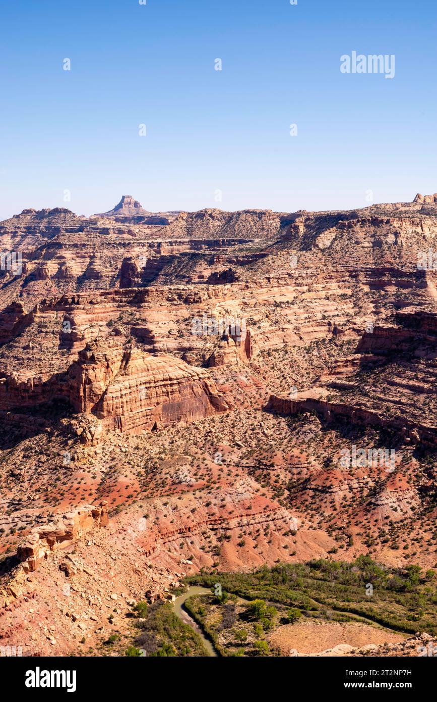 Photograph from The Wedge, overlooking the San Rafael River canyon, also known as the Little