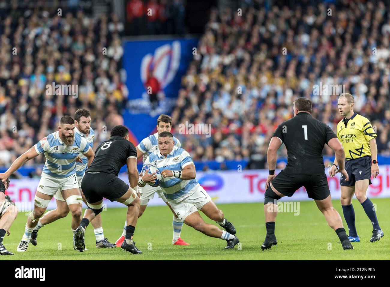 (C) Denis TRASFI / MAXPPP - au Stade de France le 20-10-2023 - Demie finale de la Coupe du monde de rugby homme - Argentine - Nouvelle-Zélande - // Me Stock Photo