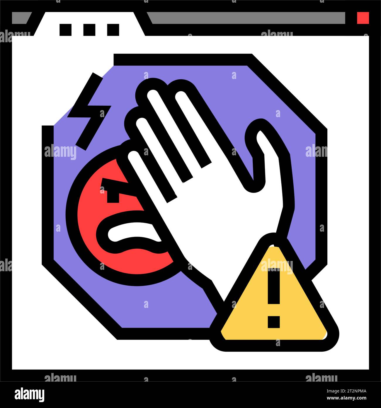 Cyberbullying Prevention Color Icon Vector Illustration Stock Vector Image And Art Alamy