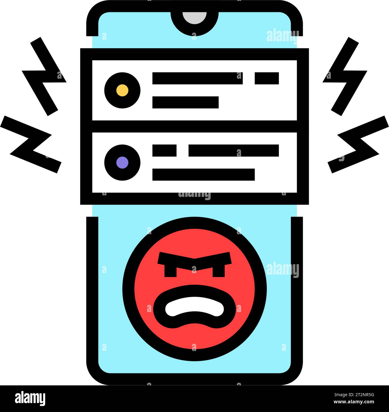 cyberbullying definition color icon vector illustration Stock Vector ...