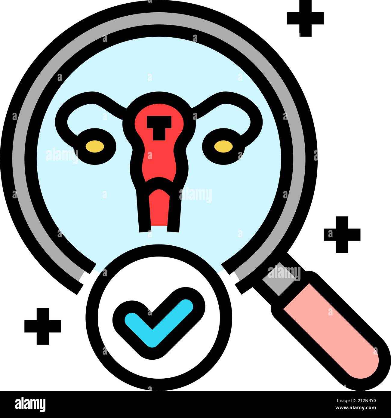 gynecological exam gynecologist color icon vector illustration Stock