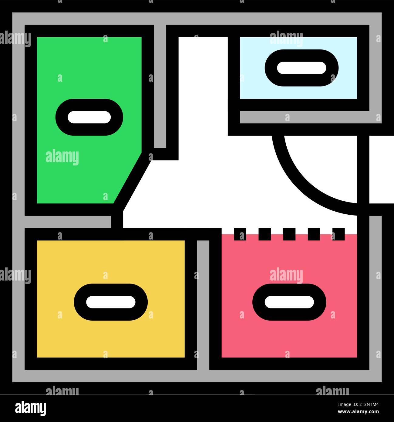 room layout planning interior designer color icon vector illustration ...