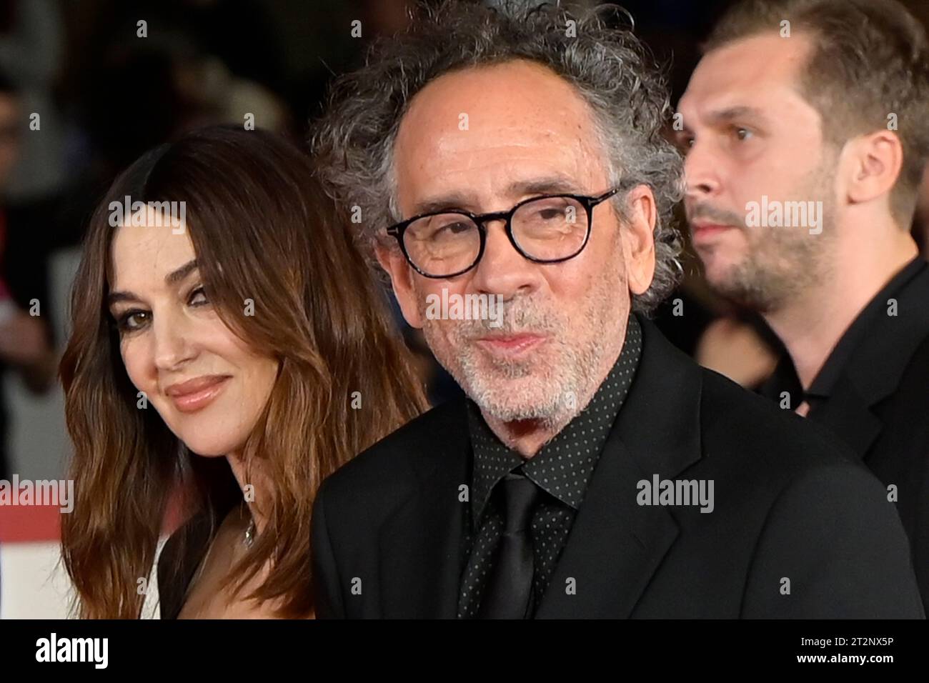 Rome, Italy. 20th Oct, 2023. Monica Bellucci (l) and Tim Burton (r