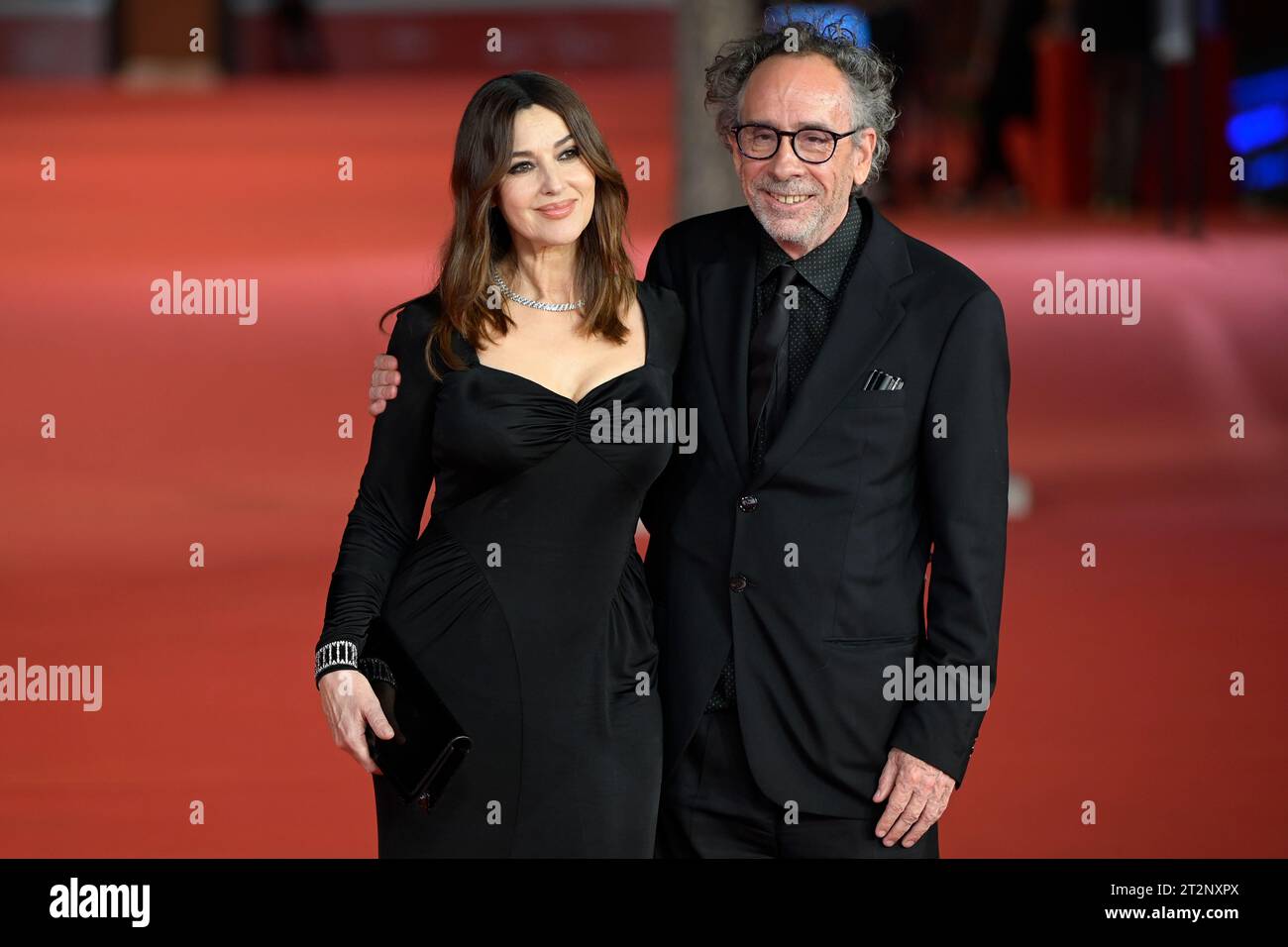 Rome, Italy. 20th Oct, 2023. Monica Bellucci (l) and Tim Burton (r
