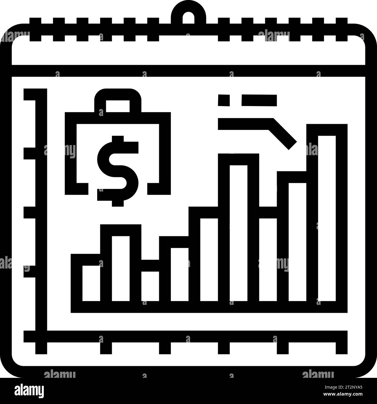 financial planning line icon vector illustration Stock Vector Image
